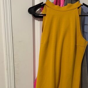 Elegant Mustard Midi Dress